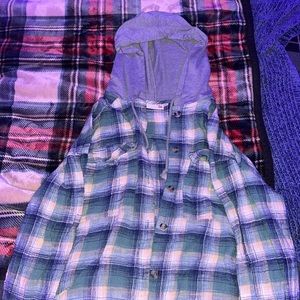 SO Clothing flannel hoodie
